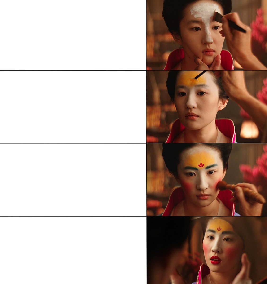 mulan clown meme template