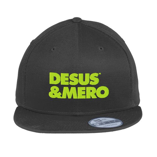 Desus & Mero Neon Logo Embroidered Flat Bill Hat