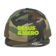 Desus & Mero Neon Logo Embroidered Flat Bill Hat