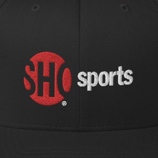 SHOWTIME Sports SHO Sports Red Bug Outline Logo Embroidered Hat