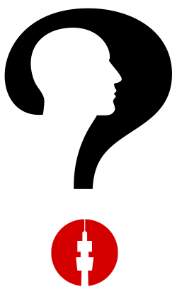 Kopf mit Fragezeichen und Do-FOSS-Logo