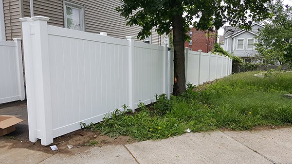 White Vinyl Fence