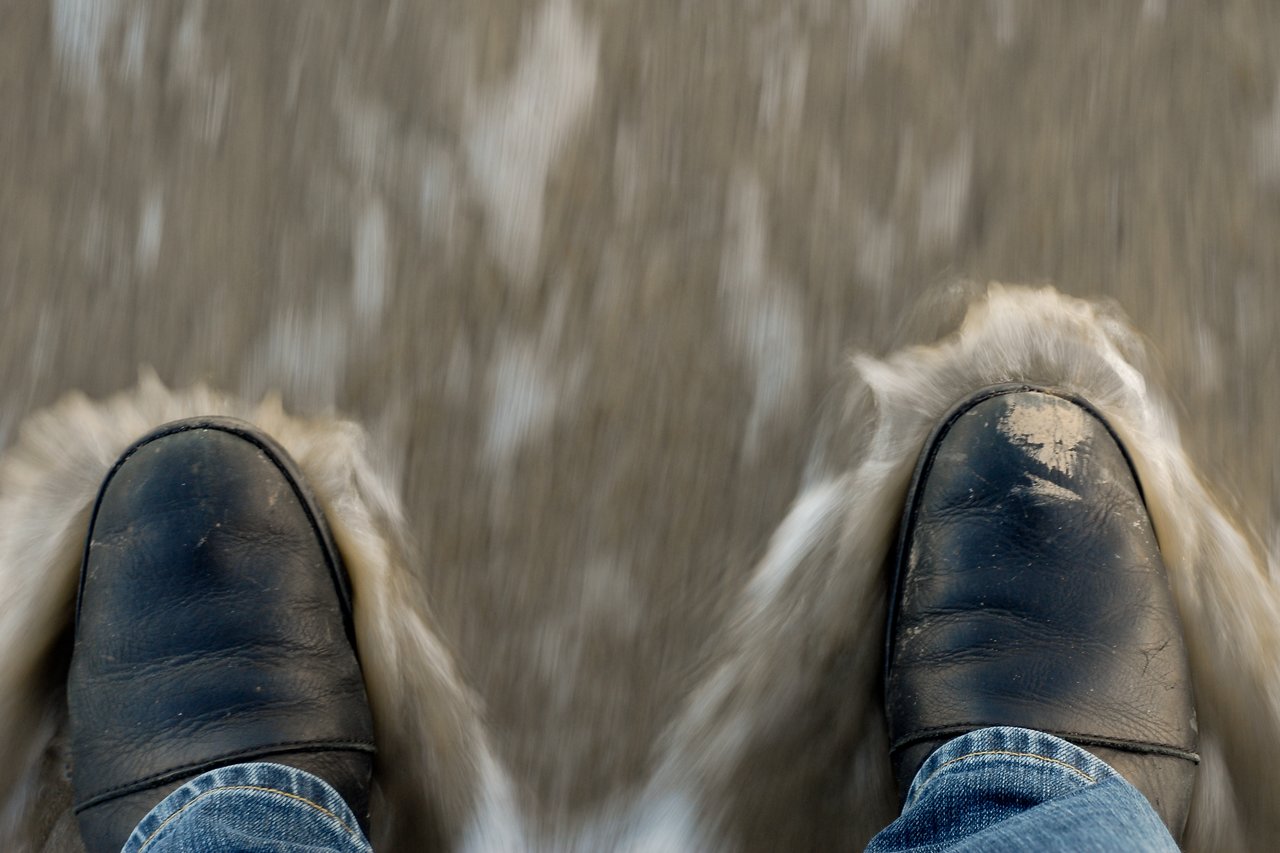 Shoes in water