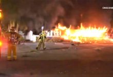 Photo of Arrival video: California furniture warehouse fire