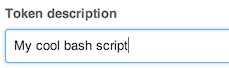 Token description field