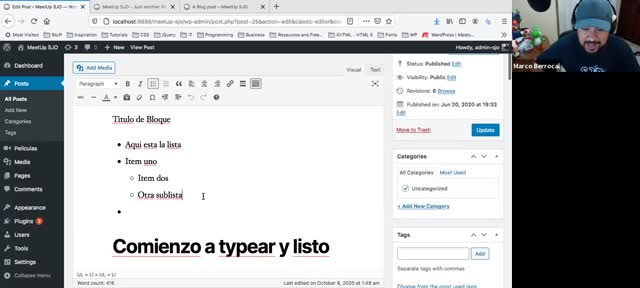 Marco Berrocal: Introducción a Gutenberg