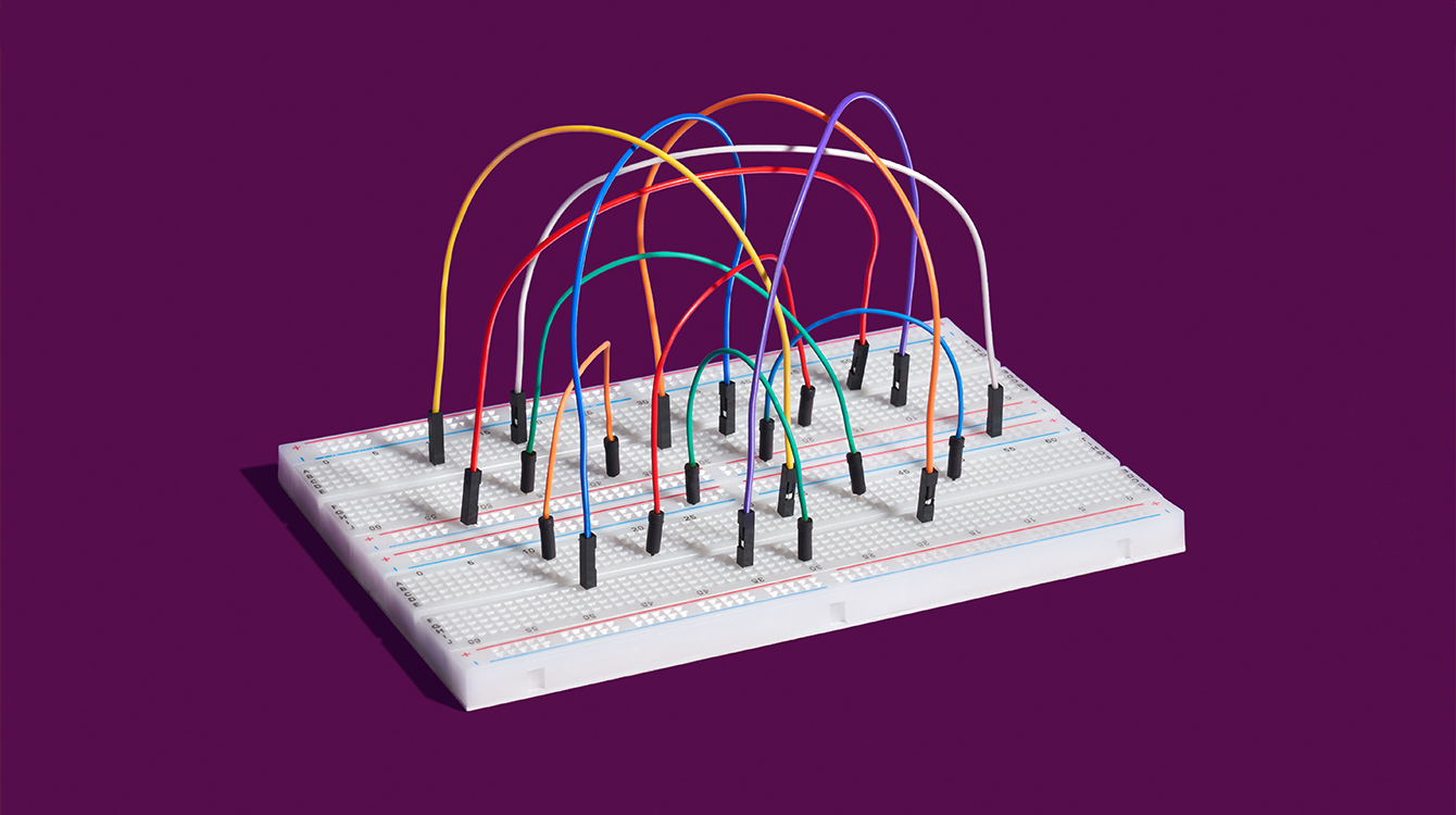 Colored wires connecting