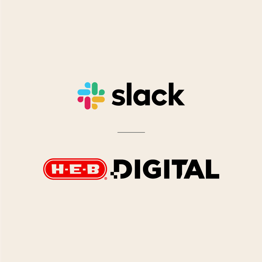 Slack and HEB logos