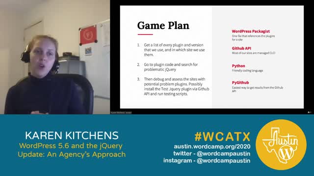 Karen Kitchens: WordPress 5.6 and the jQuery Update: An Agency’s Approach