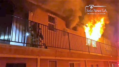 Photo of Pre-arrival video from California apartment fire