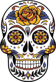 Skull, Day Of The Dead, Death, Mexican