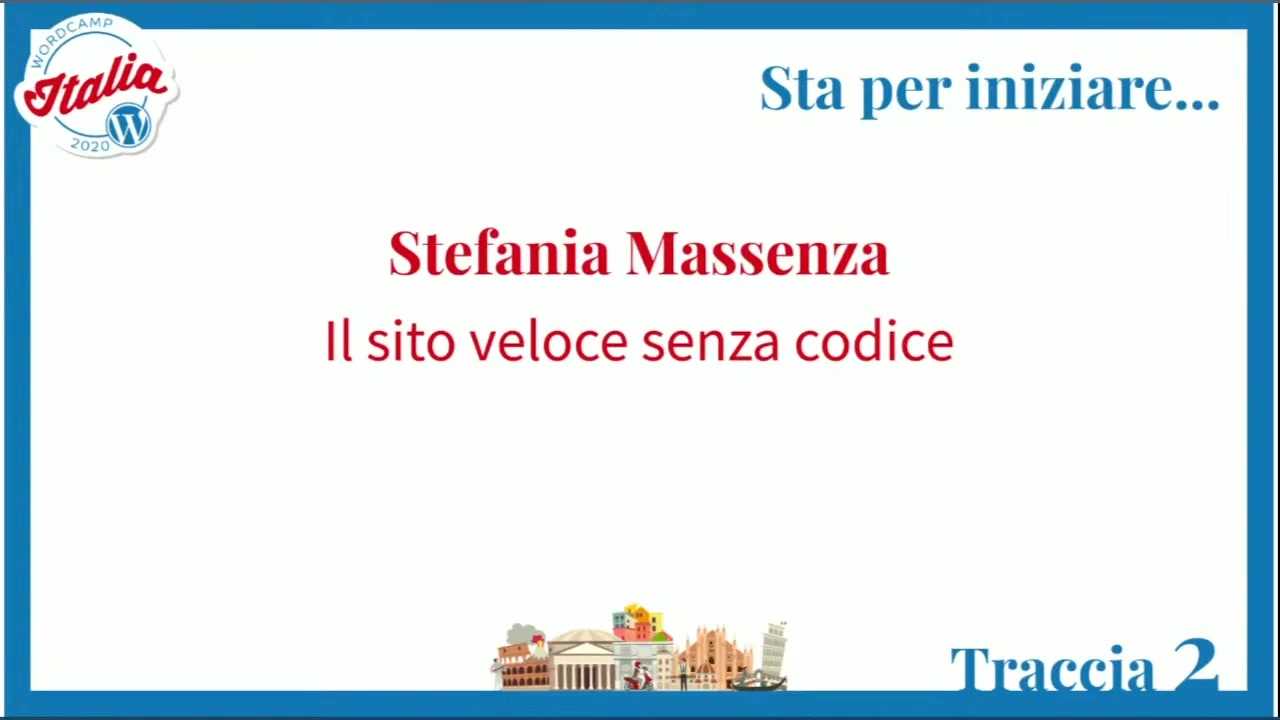 Stefania Massenza: Il sito veloce senza codice