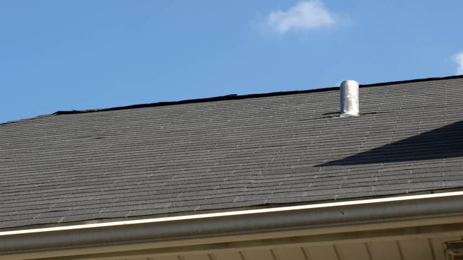 asphalt shingle roof and plumbing vent