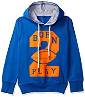 T2F Boys' Chest Printed Hooded Sweatshirt