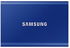 SAMSUNG T7 Portable SSD 500GB - Up to 1050MB/s - USB 3.2 External Solid State Drive, Blue (MU-PC500H/AM)