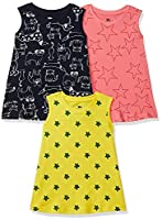 SOUTH SAILOR Baby Girls Cotton a-line Girls Dress (Multicolor_3 Months to 6 Years) Pack of 3