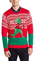 Blizzard Bay Men's Ugly Christmas Sweater Dinosaur