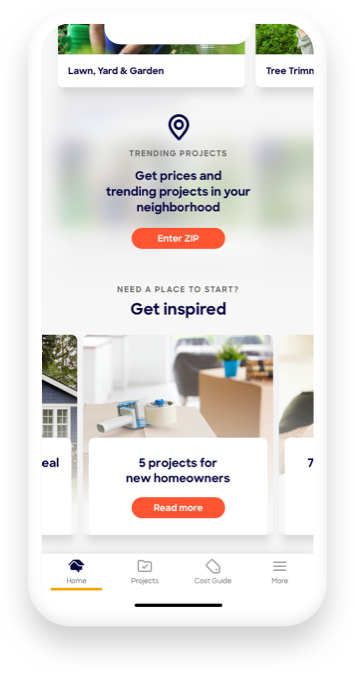 HomeAdvisor App Trends Screen