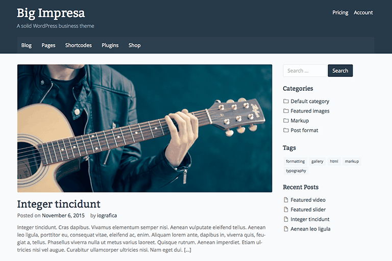 Big Impresa WordPress Theme