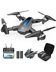 DEERC Drone with Camera 720P HD FPV Live Video 2 Batteries and Carrying Case, RC Quadcopter Helicopter for Kids and Adults, Gravity Control, Altitude Hold, Headless Mode, Waypoints Functions