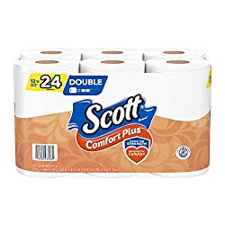 Scott ComfortPlus Toilet Paper, 12 Double Rolls, 231 Sheets per Roll (12 Double Rolls = 24 Regular R