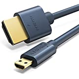 Micro HDMI to HDMI Cable, Cabletime High Speed 4K 60Hz Male to Male HDR HDMI 2.0 Adapter, Ethernet Audio Return Compatible for GoPro Hero 7 Black 6 Hero 5, Camera, ASUS Zenbook Laptop 6FT