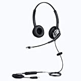 USB Headset with Microphone Noise Cancelling & Mic Mute, Computer Headphone for Call Center Office Business PC Softphone Calls Microsoft Teams Skype Chat, Clear Voice for Speech Dictation