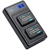 NP BX1 COOLSHOW Battery 2 Packs and Dual LCD Battery Charger Set for Sony NP-BX1/M8 and Sony Cyber-Shot DSC-RX100,DSC-RX100 II,DSC-RX100M II,DSC-RX100 III,DSC-RX100 V,DSC HX90 HX95 WX350 HX400V