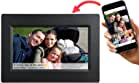 Feelcare 7 Inch Smart WiFi Digital Picture Frame with Touch Screen, Send Photos or Small Videos from Anywhere, IPS LCD Panel, Built in 8GB Memory, Wall-Mountable, Portrait&Landscape(Black)