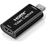 Audio Video Capture Cards 4k Cam Link Card HDMI to USB 2.0 Record to DSLR Camcorder Action Cam Computer Capture Device for Streaming, Live Broadcasting, Video Conference, Teaching, Gaming