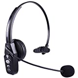 Bluetooth Headset V5.0, Pro Wireless Headset with Noise Canceling Mic for Cell Phone Trucker Engineers Business Home Office