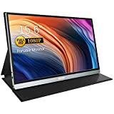 Portable Monitor for Laptop - Corprit Upgraded 15.6" 1080P FHD USB C Computer Monitor with HDMI Dual Type-C Speakers Eye Care IPS Display Portable Screen for PC Mac Phone Xbox PS4 Included Smart Cover