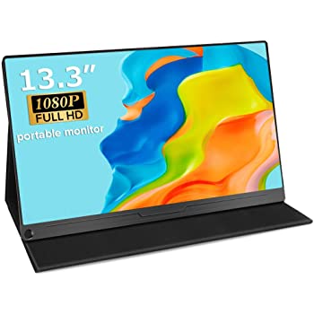 UPERFECT Portable Monitor 13.3'' Computer Display [100% sRGB High Color Gamut] 1920×1080 USB C Monitor FHD Eye Care Gaming Screen IPS HD Type C OTG DP Speakers, Included Smart Cover & Screen Protector