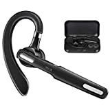 Bluetooth Headset, Wireless Bluetooth Earpiece V4.1 8-10 Hours Talktime Stereo Noise Cancelling Mic, Compatible for iPhone Android Cell Phones Driving/Business/Office (Black)