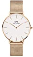 Daniel Wellington Petite Melrose Rose Gold Watch, Mesh, for Men and Women