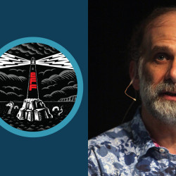 Blue EFF 30 next to a photo of Bruce Schneier