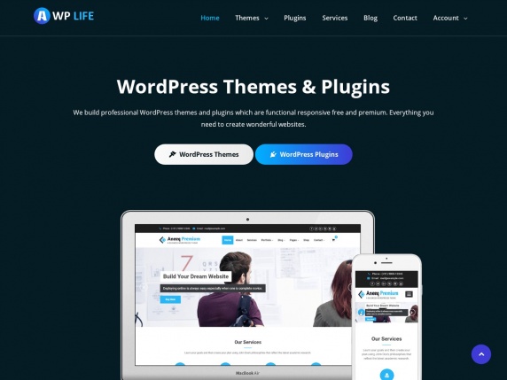 A WP Life homepage