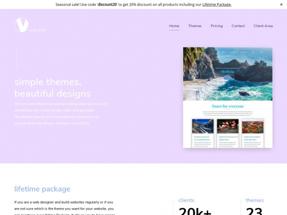 ViVA Themes homepage