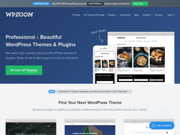 WPZOOM homepage