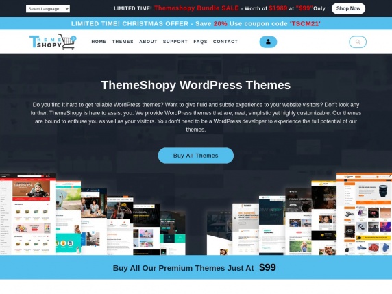 ThemeShopy homepage