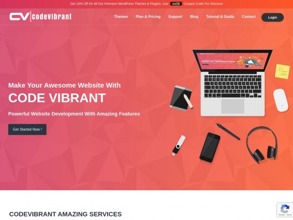 CodeVibrant homepage