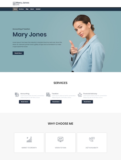 Accountant Responsive WP theme