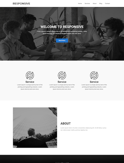 One Page Business WordPress responsive theme