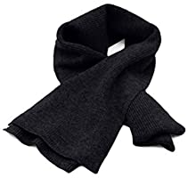 Cashmeren Unisex Ultra Soft Ribbed Scarf 100% Pure Cashmere • Solid Color • Extended Length 70"x 7"