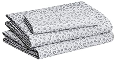 AmazonBasics Lightweight Super Soft Easy Care Microfiber Bed Sheet Set with 16" Deep Pockets