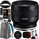 Tamron 20mm F/2.8 Di III OSD M1:2 Lens Model F050 for Sony E-Mount Full Frame Mirrorless Cameras Bundle with Deco Gear Photography Backpack Case + 67mm Filter Kit + 64GB Memory Card + Accessories