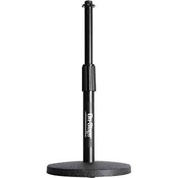 On-Stage DS7200B Adjustable Desktop Microphone Stand, Black