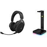 Corsair HS70 Pro Wireless Gaming Headset - 7.1 Surround Sound Headphones - 50mm Drivers – Carbon & ST100 RGB Premium…