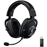 Logitech G PRO X Wireless LIGHTSPEED Gaming Headset with Blue VO!CE Mic Filter Tech, 50 mm PRO-G Drivers, and DTS…