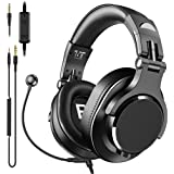 bopmen Computer Headset with Microphone - Wired Gaming Headphones with Boom Mic, On-Line Volume Control & Share-Port…